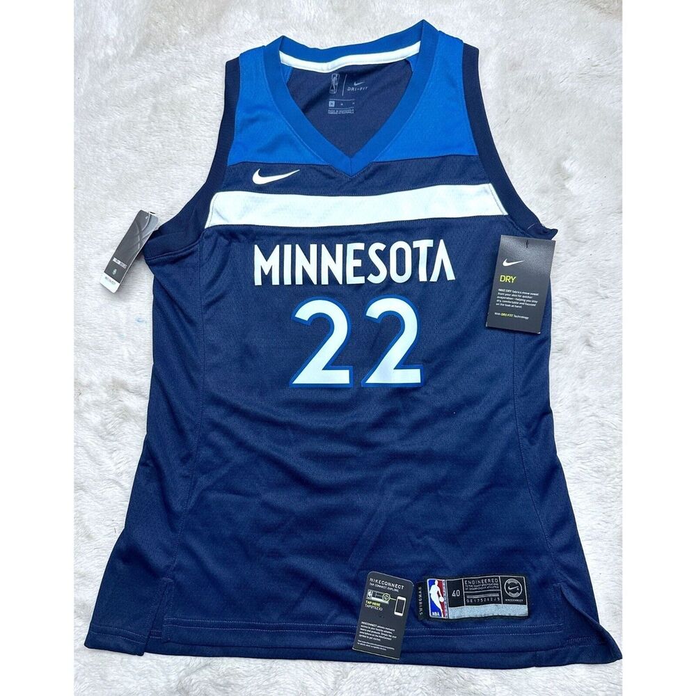 Nike NBA Minnesota Timberwolves Basketball Jersey Wiggins #22 Women Medium